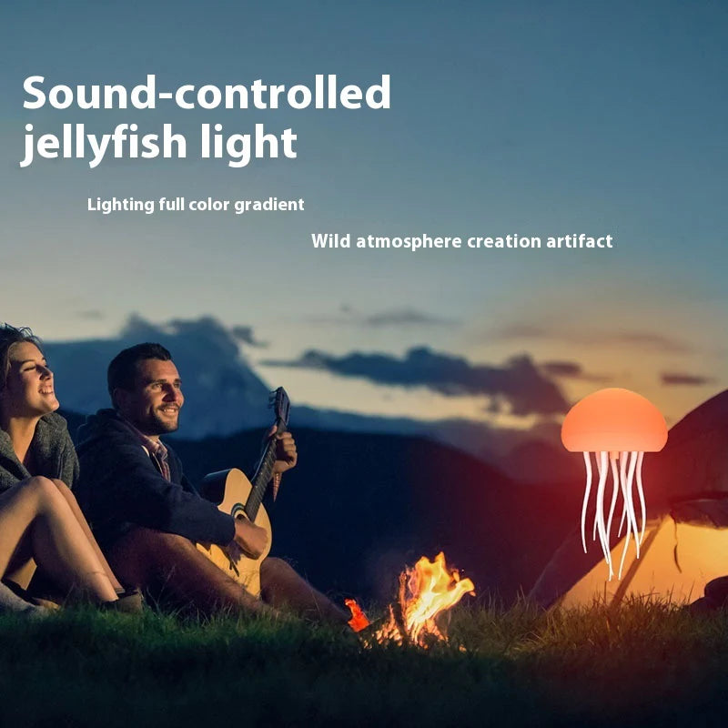 Jellyfish Mood Lamp LED Jellyfish Night Light Portable Jellyfish Lamp Jellyfish Decorations Smart Table Lamp for Bedside Desk